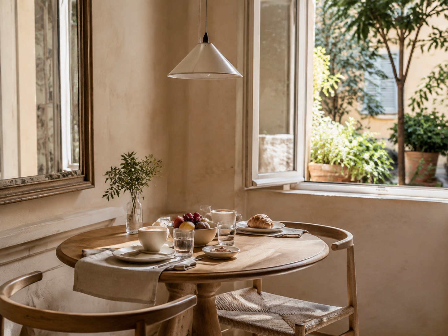 Tavolo apparecchiato per la colazione